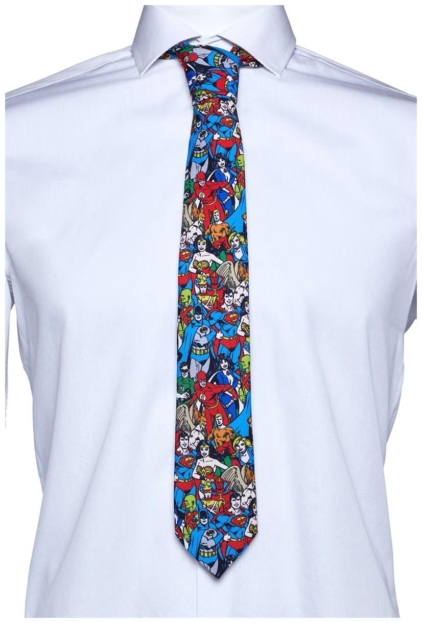 DC Comics Justice League Tie for Superhero Events and Stylish Outings