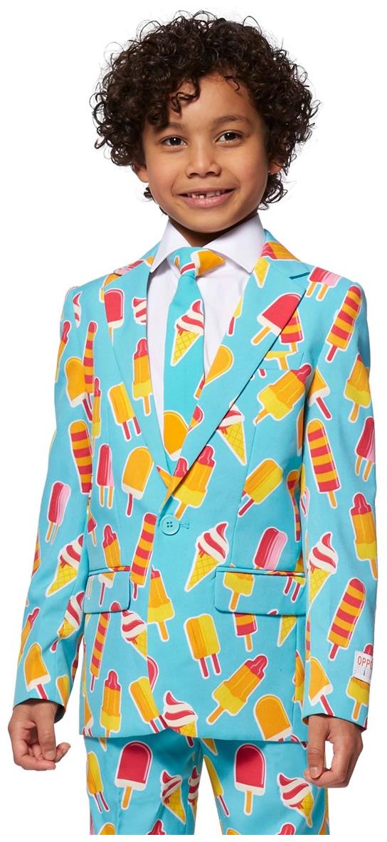 Cool Ice Cream Print Boys Suit for Birthday Parties Summer Events and Fun Occasions