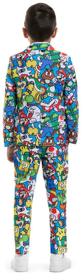 Colorful OppoSuits Super Mario Costume for Kids Halloween Parties and Dress-Up Events