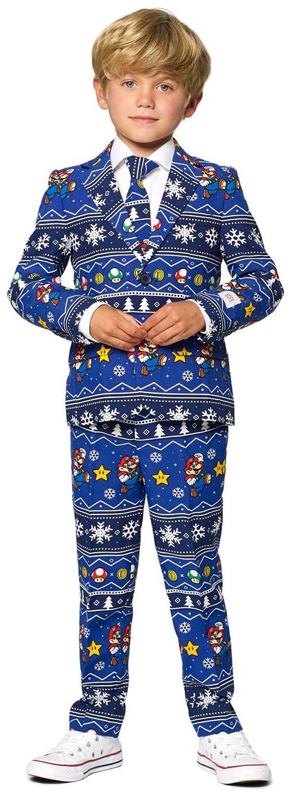 Playful OppoSuits Merry Mario Suit for Kids Perfect for Holiday Events and Superhero Parties