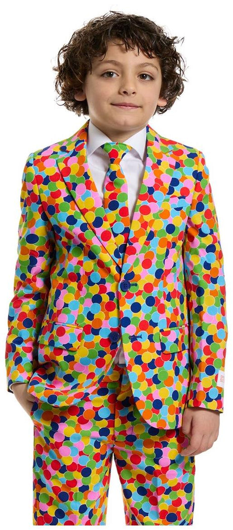 OppoSuits Colorful Boys Confetteroni Suit for Holiday Parties Birthdays and Fun Celebrations