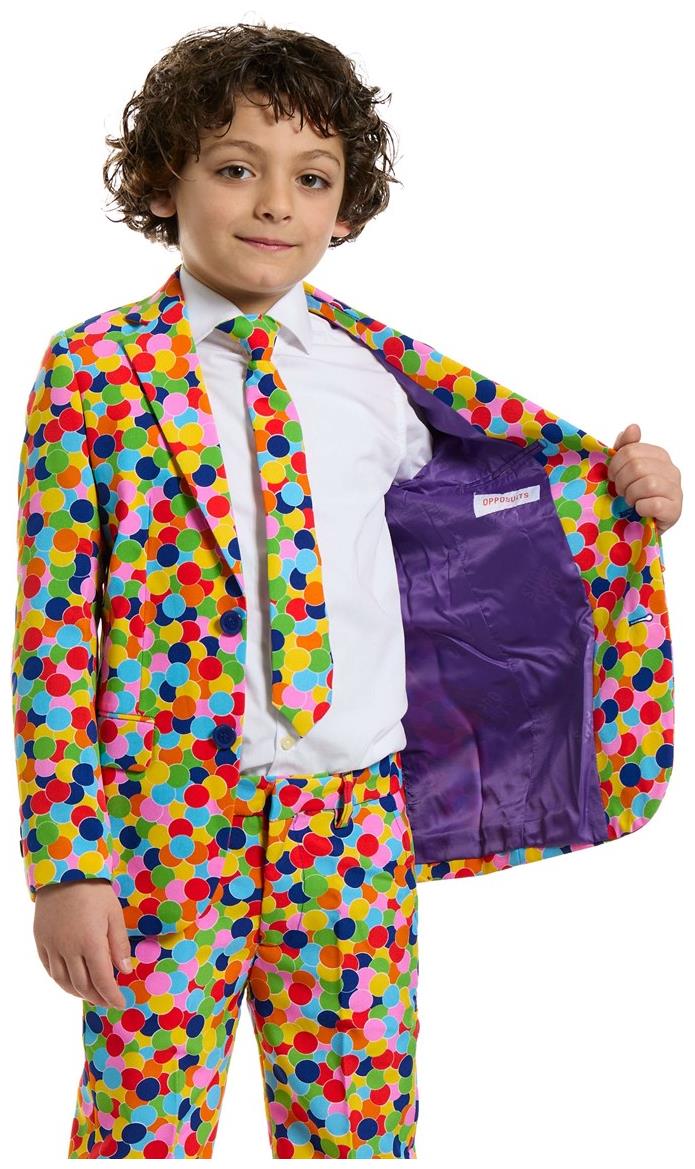 OppoSuits Colorful Boys Confetteroni Suit for Holiday Parties Birthdays and Fun Celebrations