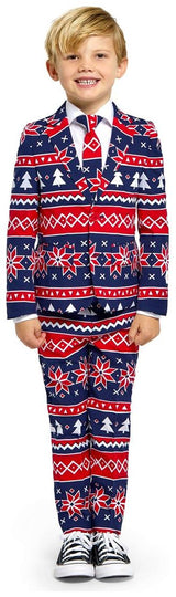 Festive Boys Nordi Noel Christmas Suit for Holiday Parties Birthdays and Family Gatherings