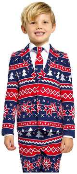 Festive Boys Nordi Noel Christmas Suit for Holiday Parties Birthdays and Family Gatherings