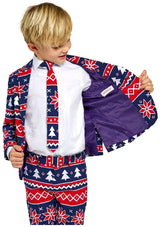 Festive Boys Nordi Noel Christmas Suit for Holiday Parties Birthdays and Family Gatherings