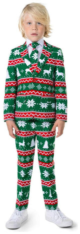 OppoSuits Boys Festive Green Suit for Christmas Holiday Parties and Family Gatherings