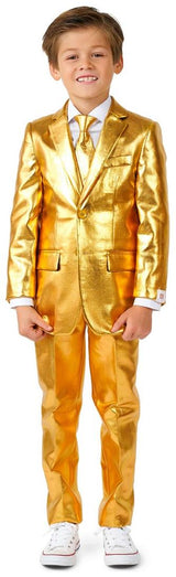 OppoSuits Boys Groovy Gold Suit for Kids Birthday Parties and Special Events