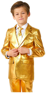OppoSuits Boys Groovy Gold Suit for Kids Birthday Parties and Special Events