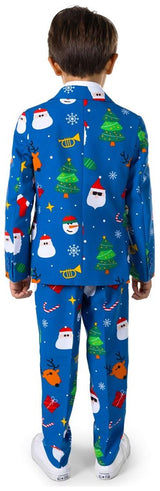 OppoSuits Festivity Blue Suit for Holiday Celebrations Christmas Parties and Special Occasions
