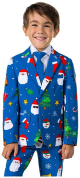 OppoSuits Festivity Blue Suit for Holiday Celebrations Christmas Parties and Special Occasions
