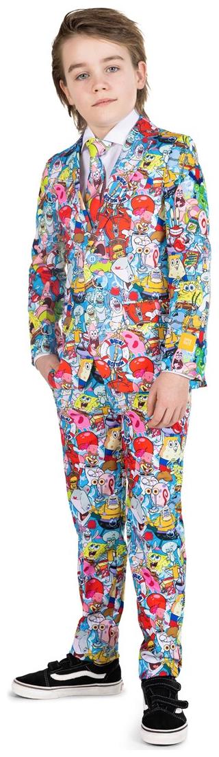 OppoSuits Boys SpongeBob Costume for Halloween Parties Birthday Dress Up and Superhero Fun