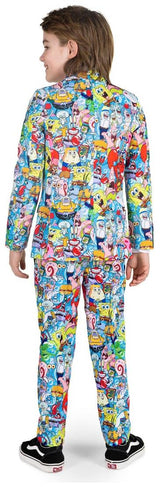 OppoSuits Boys SpongeBob Costume for Halloween Parties Birthday Dress Up and Superhero Fun