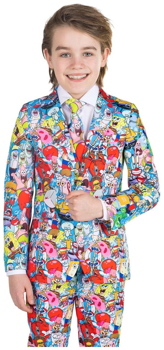 OppoSuits Boys SpongeBob Costume for Halloween Parties Birthday Dress Up and Superhero Fun