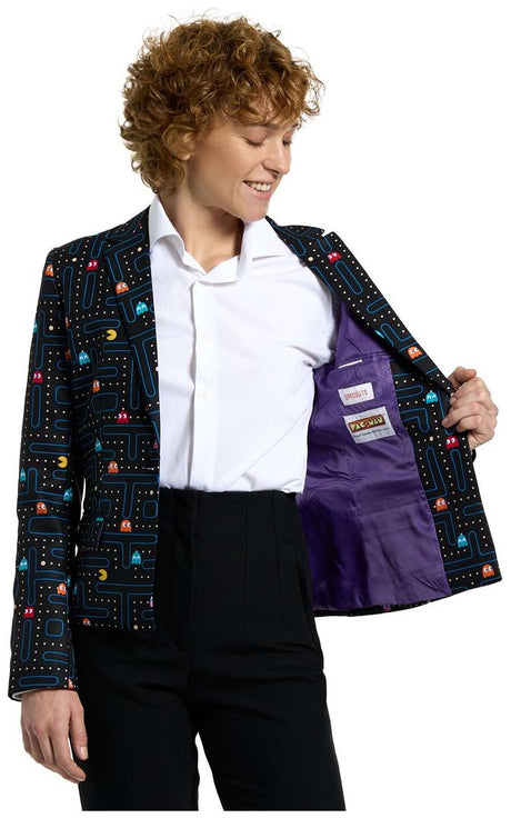 OppoSuits Women's Blazers Madam PAC-MANT for Stylish Outfits Halloween Parties and Retro Themed Events