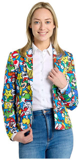Fun OppoSuits Women's Blazers Super MarioT for Halloween Events Stylish Costume Parties and Dress Up