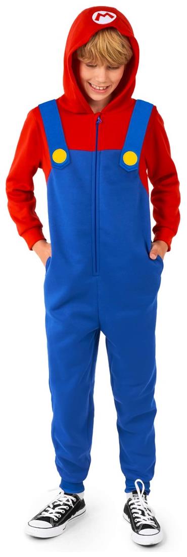 Cozy OppoSuits Mario Onesie for Kids Ideal for Gaming Lounging and Dress-Up Fun