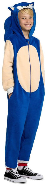 Sonic the Hedgehog Kids Onesie for Dress Up Pajama Parties and Halloween Fun