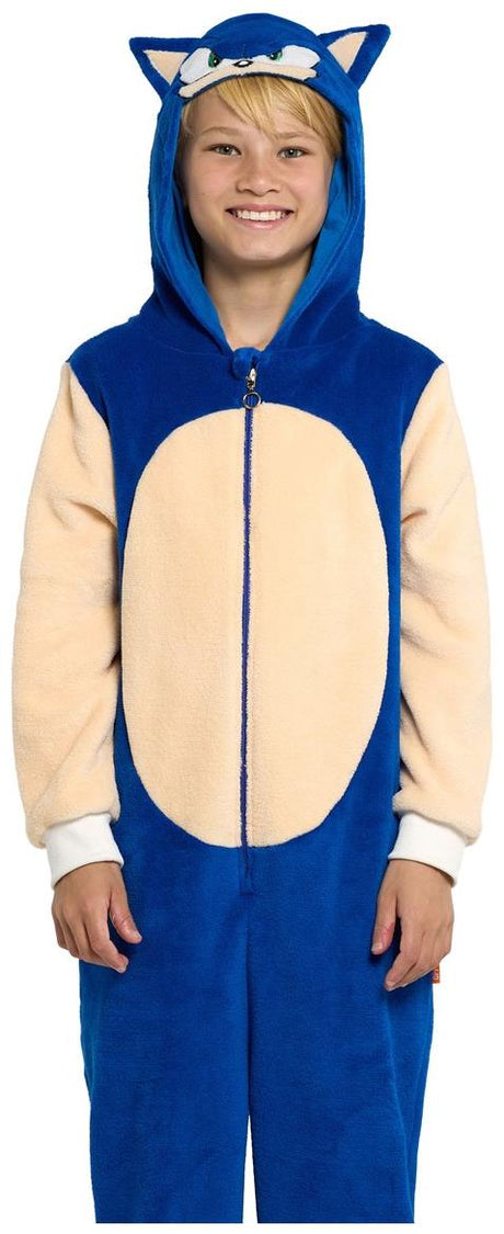 Sonic the Hedgehog Kids Onesie for Dress Up Pajama Parties and Halloween Fun