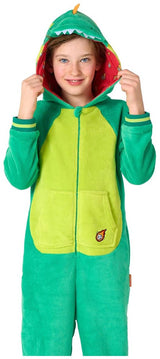 Comfortable OppoSuits Dinosaur Onesie for Kids Halloween Parties Pajama Nights and Fun Dress-Up Events