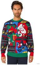 OppoSuits Adults' Knitted Sweaters Batman Christmas Sweater