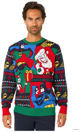 OppoSuits Adults' Knitted Sweaters Batman Christmas Sweater