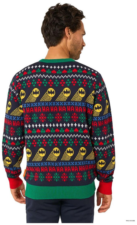 OppoSuits Adults' Knitted Sweaters Batman Christmas Sweater