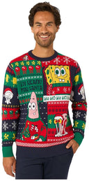 OppoSuits Adults' Knitted Sweaters SpongeBob Christmas Sweater