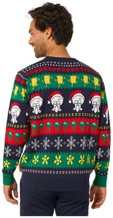 OppoSuits Adults' Knitted Sweaters SpongeBob Christmas Sweater
