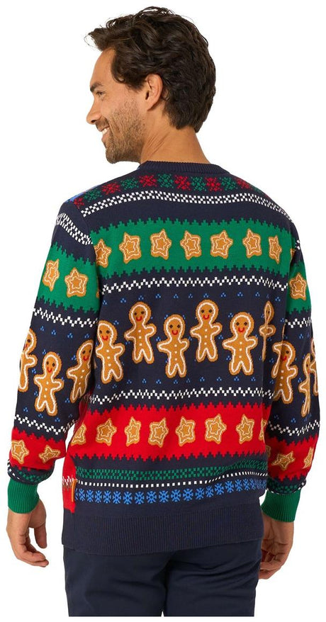 OppoSuits Adults' Knitted Sweaters Gingerbread Christmas Sweater
