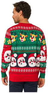 OppoSuits Adults' Knitted Sweaters Happy Claus Christmas Sweater