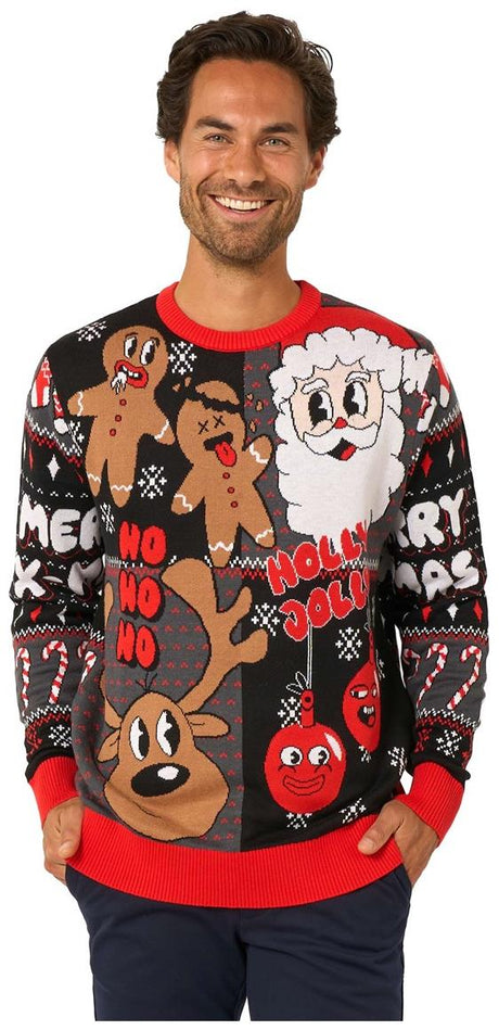 OppoSuits Adults' Knitted Sweaters Merry Jinglejoy Christmas Sweater