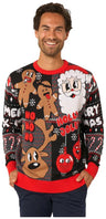 OppoSuits Adults' Knitted Sweaters Merry Jinglejoy Christmas Sweater