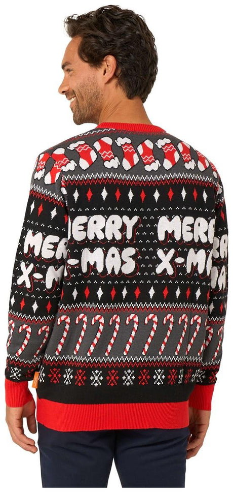 OppoSuits Adults' Knitted Sweaters Merry Jinglejoy Christmas Sweater