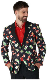 Stylish OppoSuits Super Mario Bros Blazer for Game Nights Halloween Parties and Retro-Themed Events