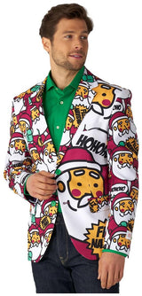 Stylish OppoSuits Men Blazer Cool Claus for Christmas Parties and Holiday Celebrations