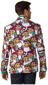 Stylish OppoSuits Men Blazer Cool Claus for Christmas Parties and Holiday Celebrations