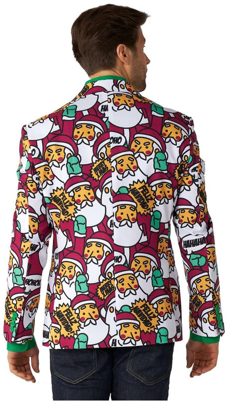 Stylish OppoSuits Men Blazer Cool Claus for Christmas Parties and Holiday Celebrations