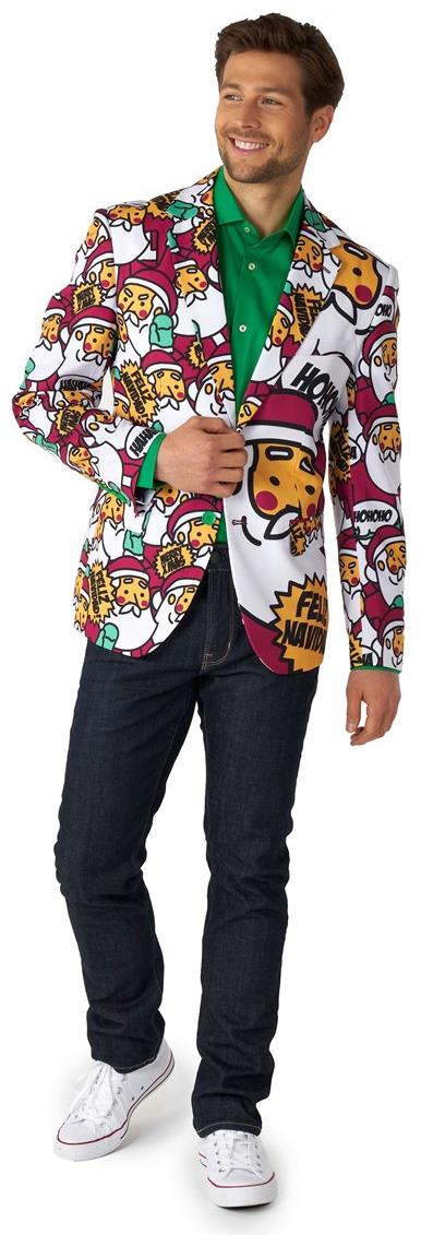 Stylish OppoSuits Men Blazer Cool Claus for Christmas Parties and Holiday Celebrations