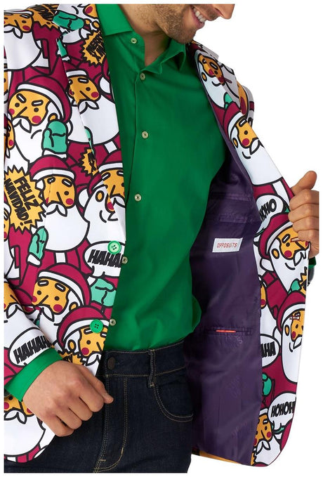 Stylish OppoSuits Men Blazer Cool Claus for Christmas Parties and Holiday Celebrations