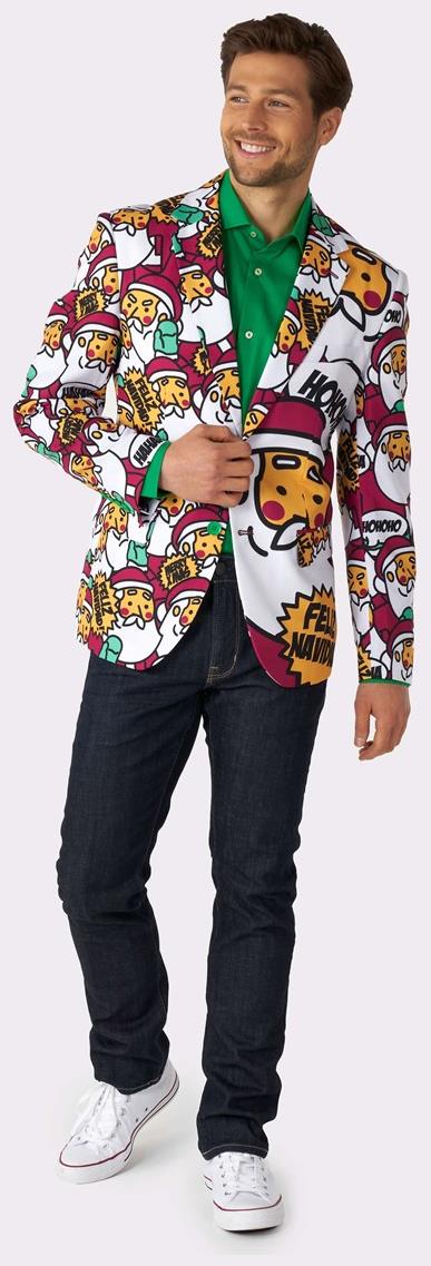Stylish OppoSuits Men Blazer Cool Claus for Christmas Parties and Holiday Celebrations