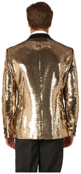 OppoSuits Men's Blazers Groovy Gold Sequins
