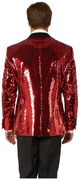 OppoSuits Men's Blazers Radiant Red Sequins
