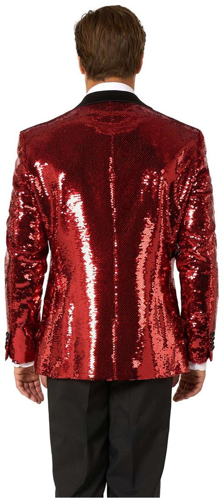 OppoSuits Men's Blazers Radiant Red Sequins