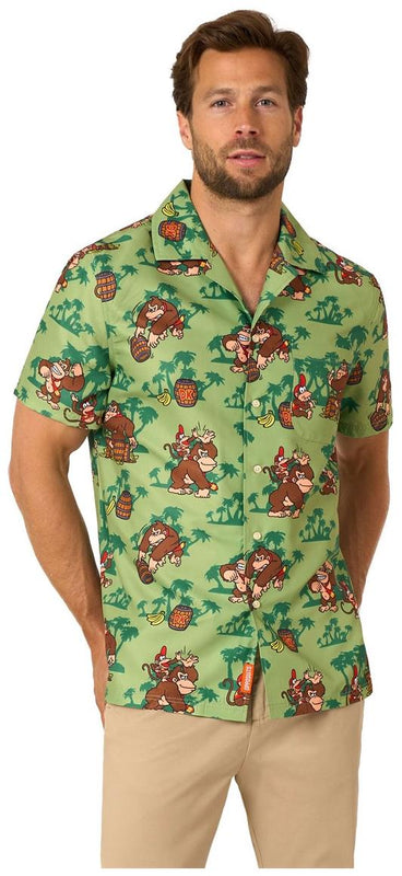 OppoSuits Men's Hawaiian Shirts Donkey KongT - Bananas - Shirt