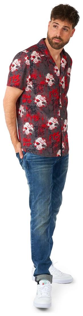 OppoSuits Men's Hawaiian Shirts SHIRT Short Sleeve Friday the 13th