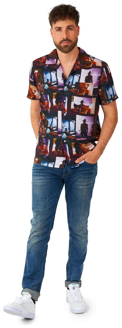 OppoSuits Men's Hawaiian Shirts SHIRT Short Sleeve A Nightmare On Elmstreet