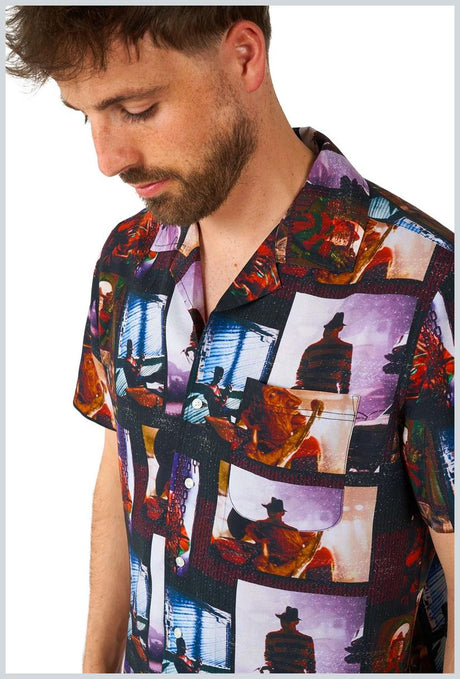 OppoSuits Men's Hawaiian Shirts SHIRT Short Sleeve A Nightmare On Elmstreet