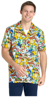 OppoSuits Bowser's Team Hawaiian Shirt for Beach Days Vacations and Fandom Events