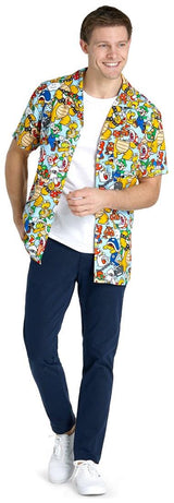 OppoSuits Bowser's Team Hawaiian Shirt for Beach Days Vacations and Fandom Events