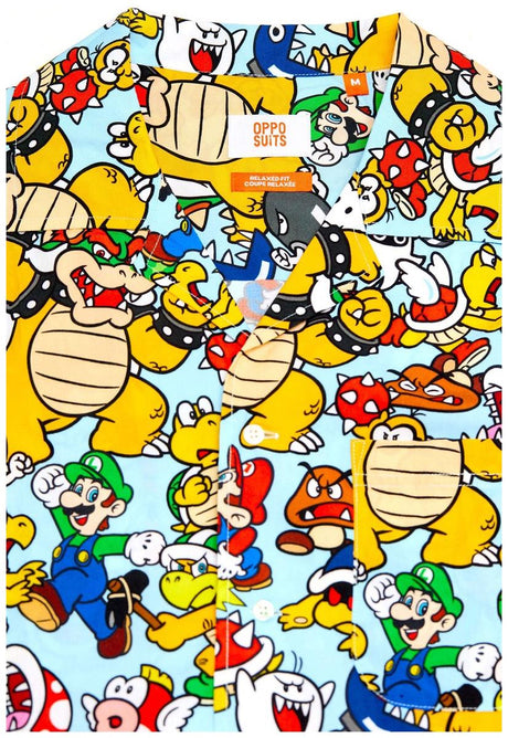 OppoSuits Bowser's Team Hawaiian Shirt for Beach Days Vacations and Fandom Events